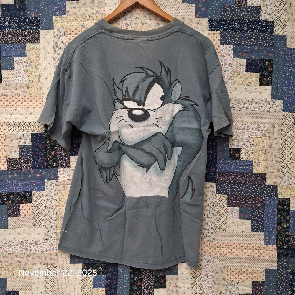Vintage Changes Tasmanian Devil Taz Wear T Shirt Size Large 1994 Double Sided